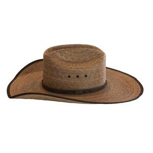 Justin Boots Unisex Bent Rail Cowboy Hat Leather Band Brown Size 7/56